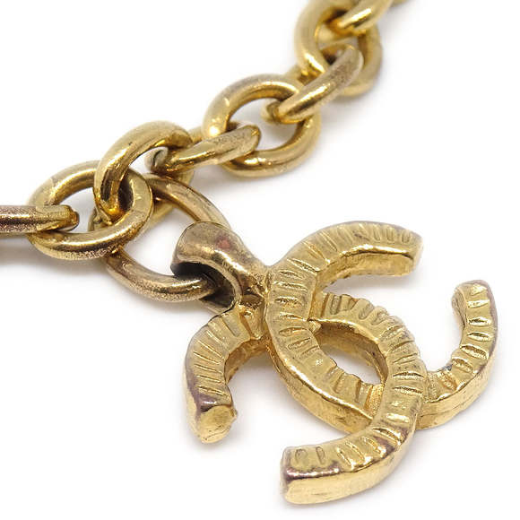 CHANEL 1993 5 CC Gold Chain Pendant Necklace 17250 - Picture 2 of 4